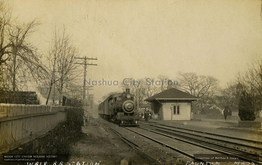 Postcard: Weir Railroad Station, Taunton, Massachusetts